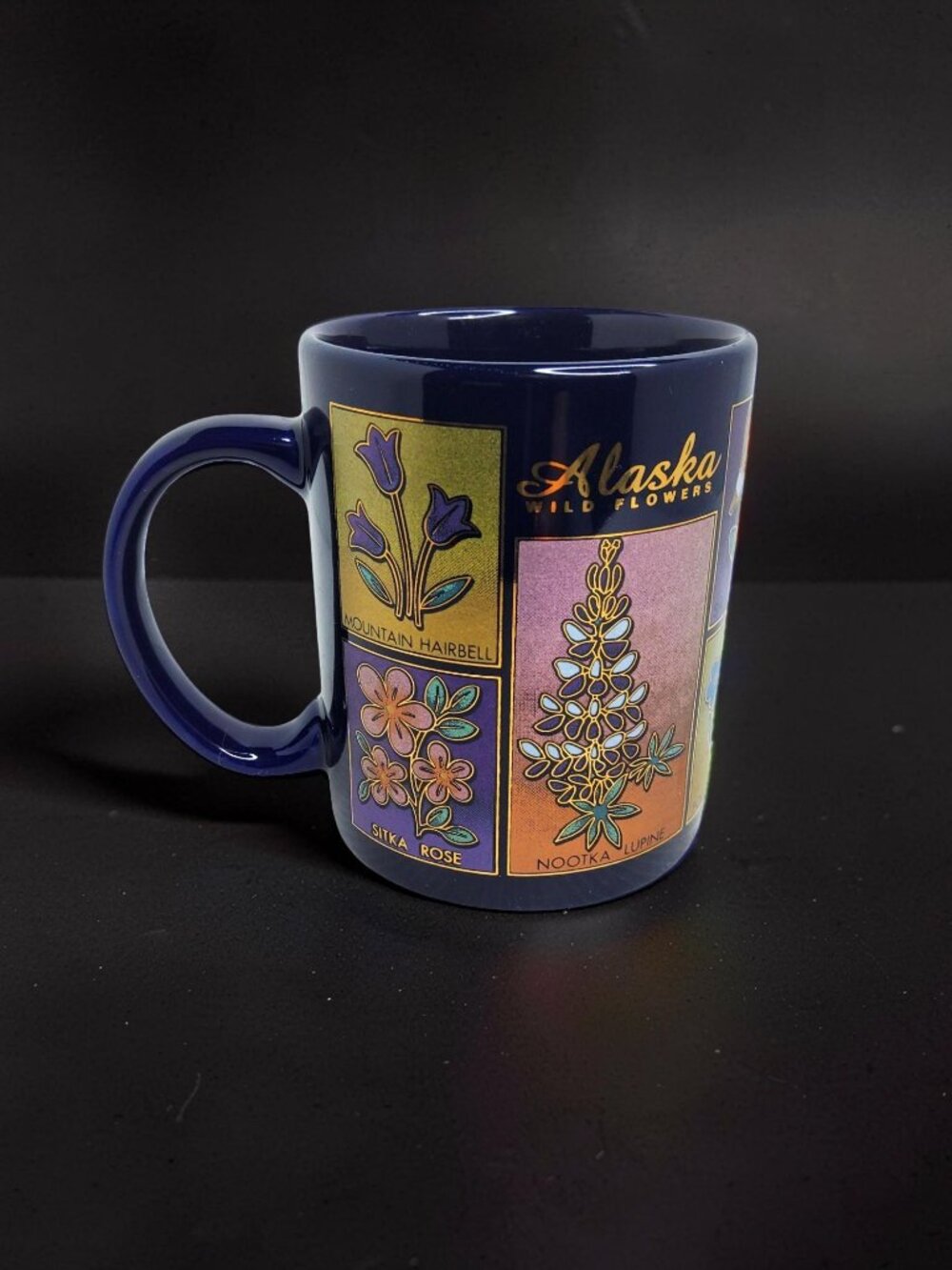 vintage stoneware alaska wildflowers coffee cup